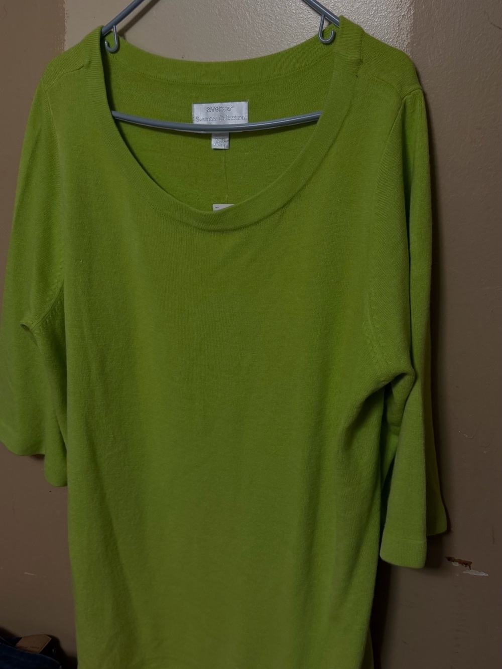 Avenue Lime Green Scoop Neck Tunic